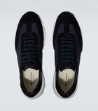 Kiton Suede-trimmed sneakers