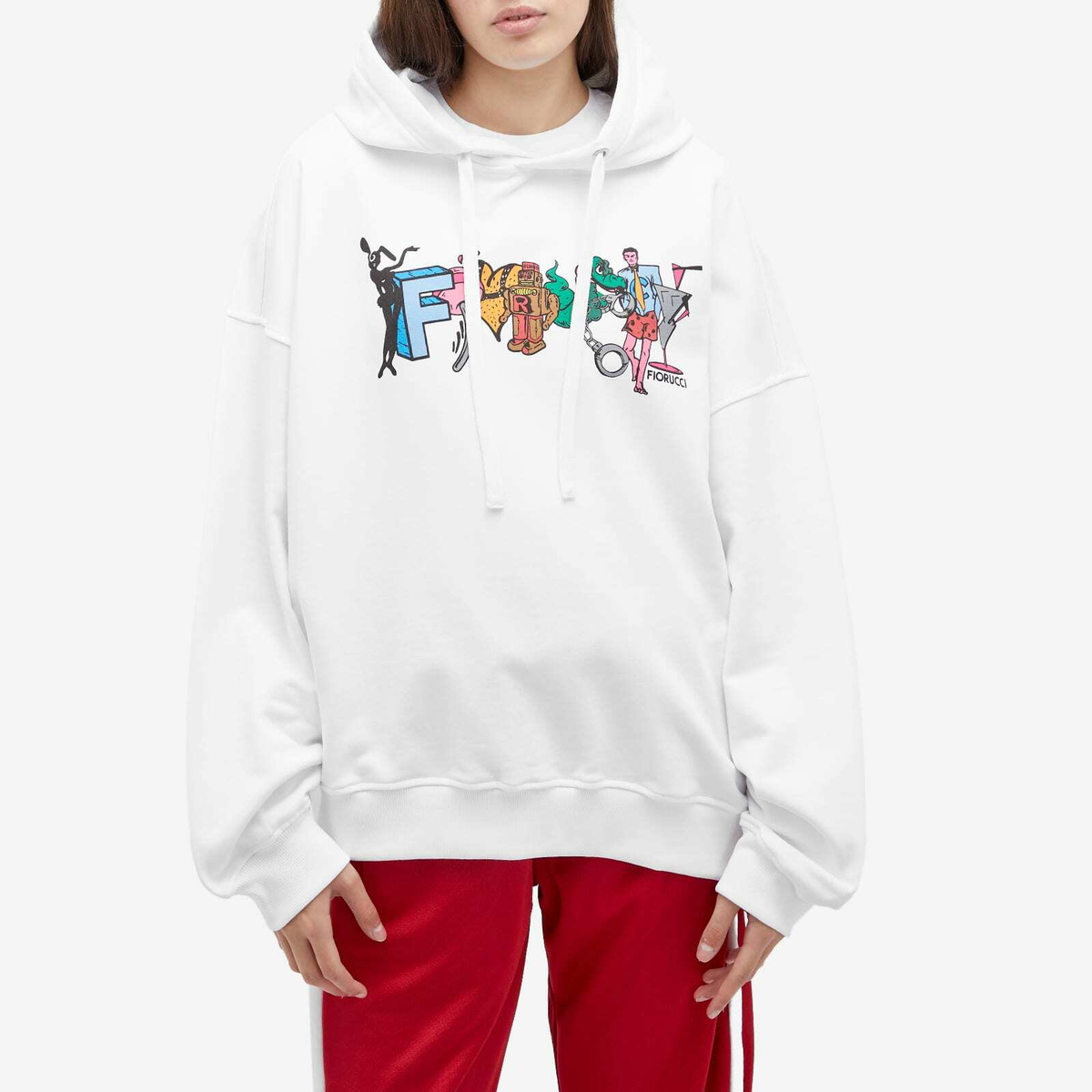 Fiorucci Women's Toon Print Hoodie in Off White