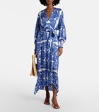 Poupette St Barth Kristen printed satin maxi dress
