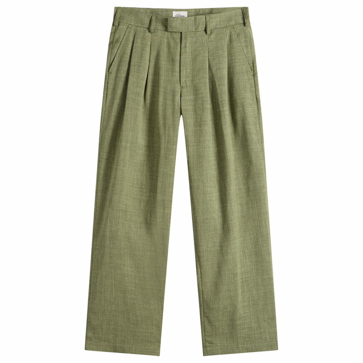 END. x Ronning Men's Pleated Pant in Green
