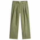 END. x Ronning Men's Pleated Pant in Green