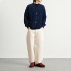 Universal Works Men's Alpaca David Cardigan in Navy