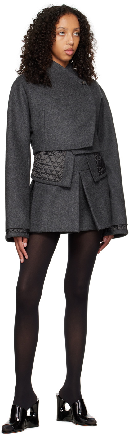 Maximilian Davis Gray Madeline Miniskirt