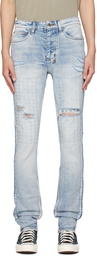 Ksubi Blue Chitch Enjoy Trashed Jeans