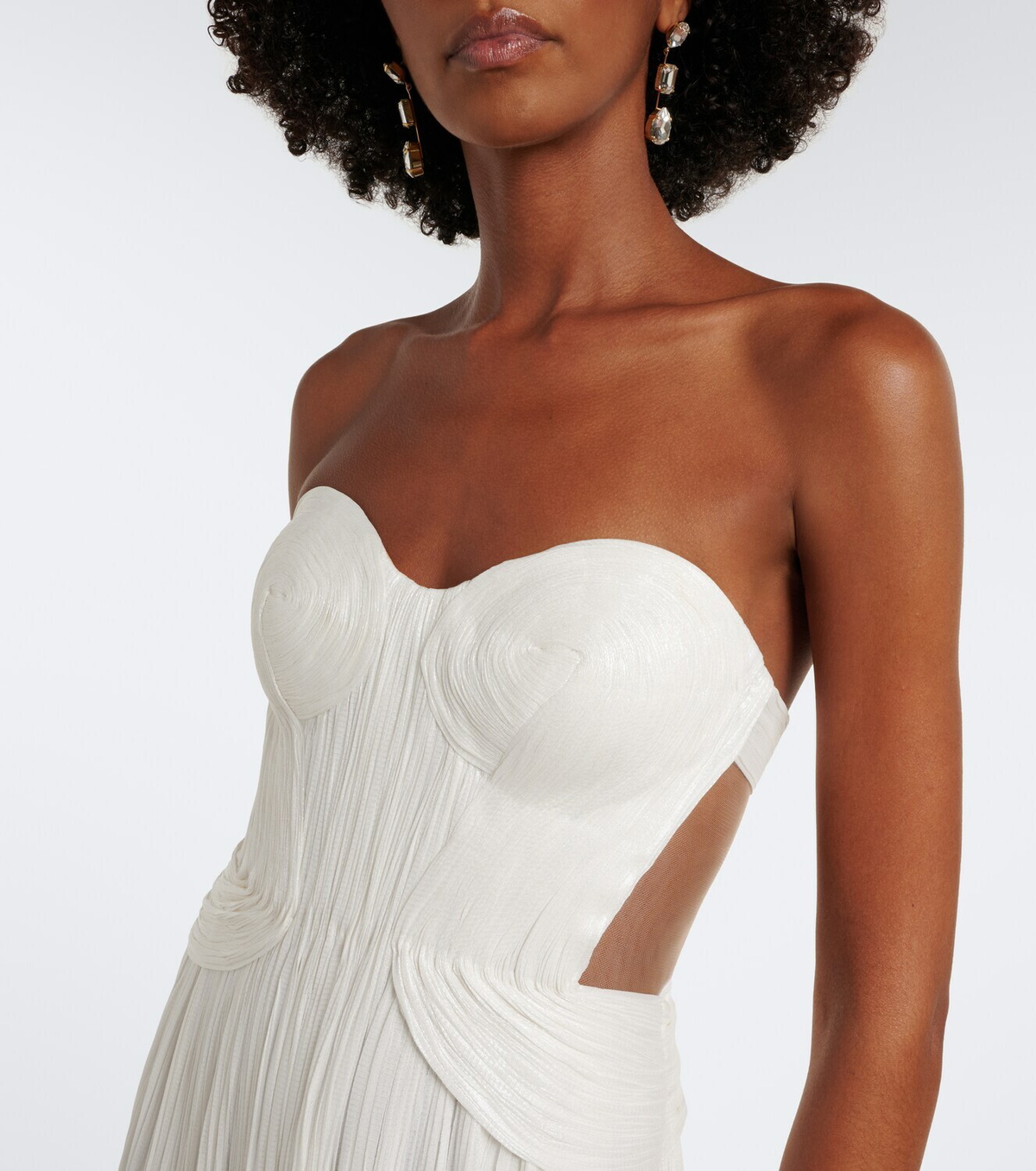 Maria Lucia Hohan Kamina cutout silk tulle bustier gown