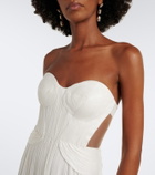 Maria Lucia Hohan Kamina cutout silk tulle bustier gown
