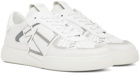 Valentino Garavani White & Gray VL7N Low-Top Sneakers