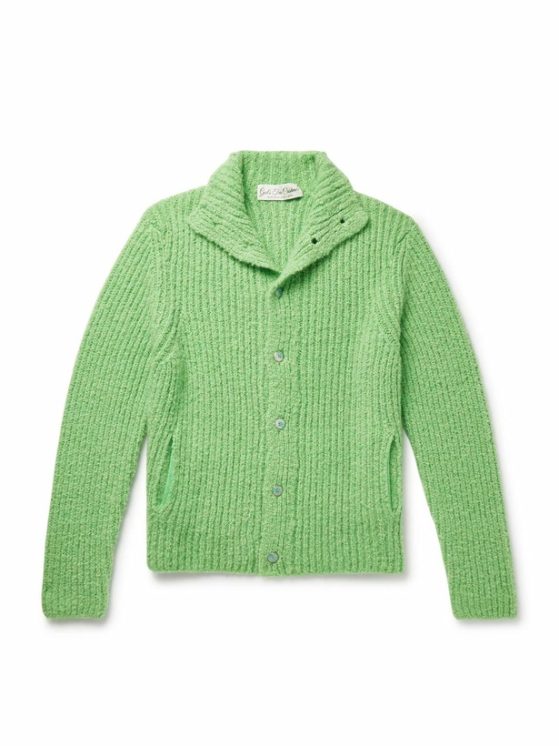 Photo: God's True Cashmere - Cloud Ribbed Cashmere Cardigan - Green
