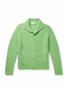 God's True Cashmere - Cloud Ribbed Cashmere Cardigan - Green