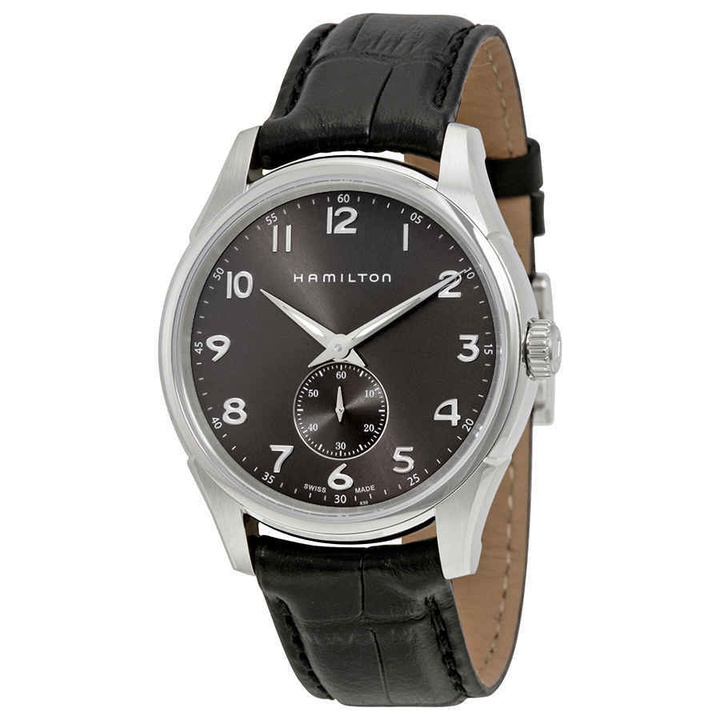 Photo: Hamilton Jazzmaster Grey Dial Black Leather Mens Watch H38411783