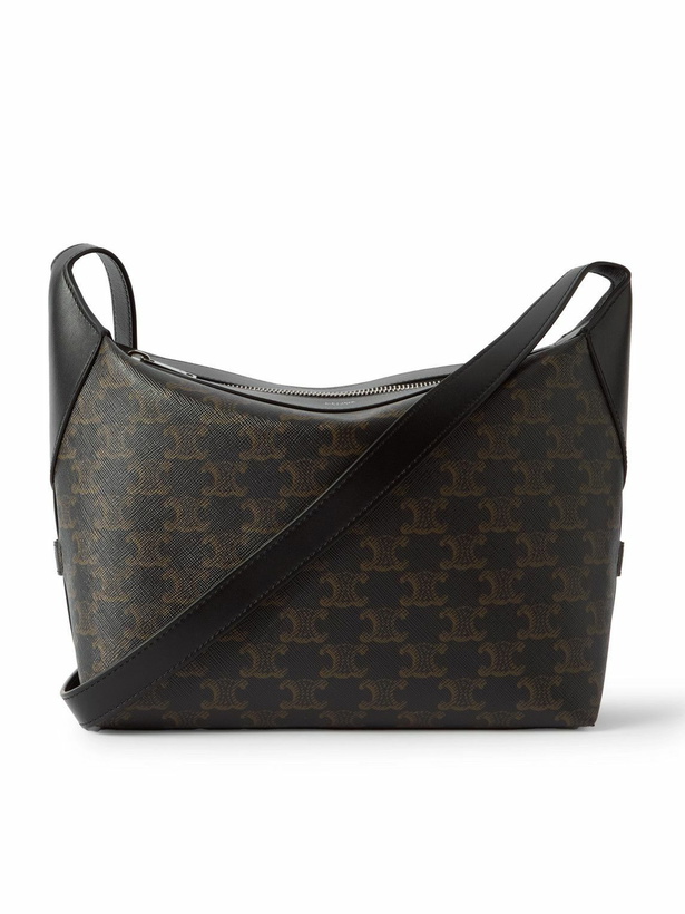 Photo: CELINE - Leather-Trimmed Monogrammed Coated-Canvas Messenger Bag