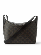 CELINE - Leather-Trimmed Monogrammed Coated-Canvas Messenger Bag