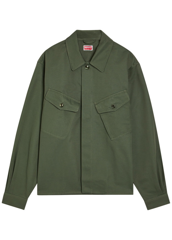 Photo: Kenzo Cotton-twill Overshirt Khaki