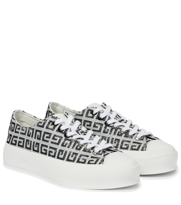 Photo: Givenchy - City 4G jacquard low-top sneakers