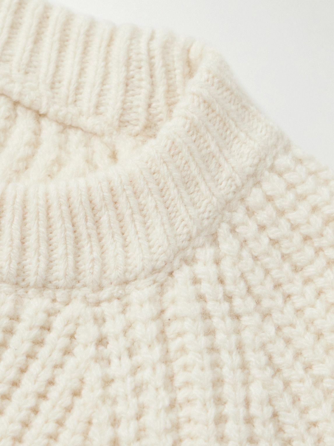 The Frankie Shop - Carter Ribbed Merino Wool-Blend Sweater - Neutrals