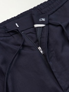 Officine Générale - Phil Straight-Leg Lyocell, Linen and Cotton-Blend Shorts - Blue