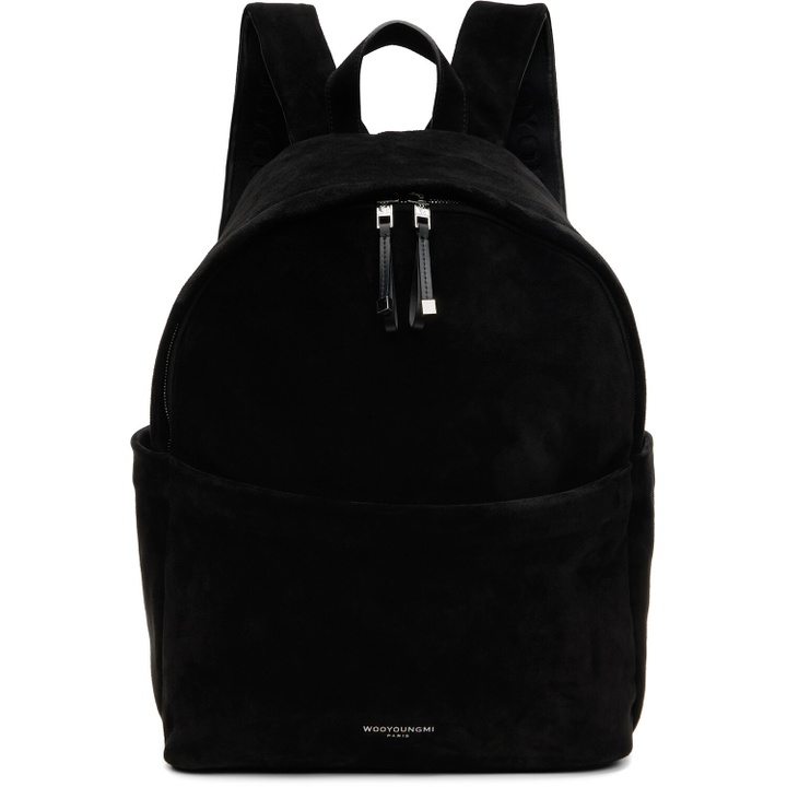 Photo: WOOYOUNGMI Black Suede Backpack