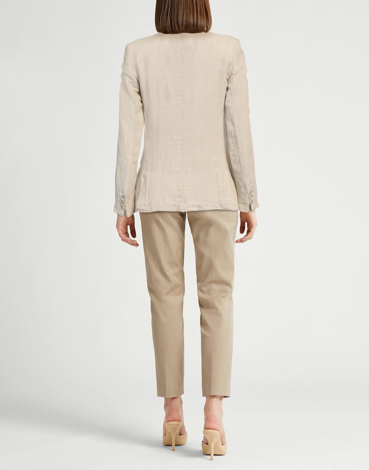 120% Lino Womens Blazer in Beige
