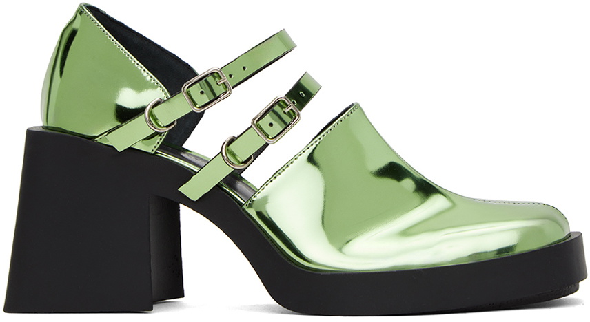 【ななみん】海外人気Justine Clenquet メリージェーンヒール Justine Clenquet Green Jennie Mary-Jane Heels Justine Clenquet