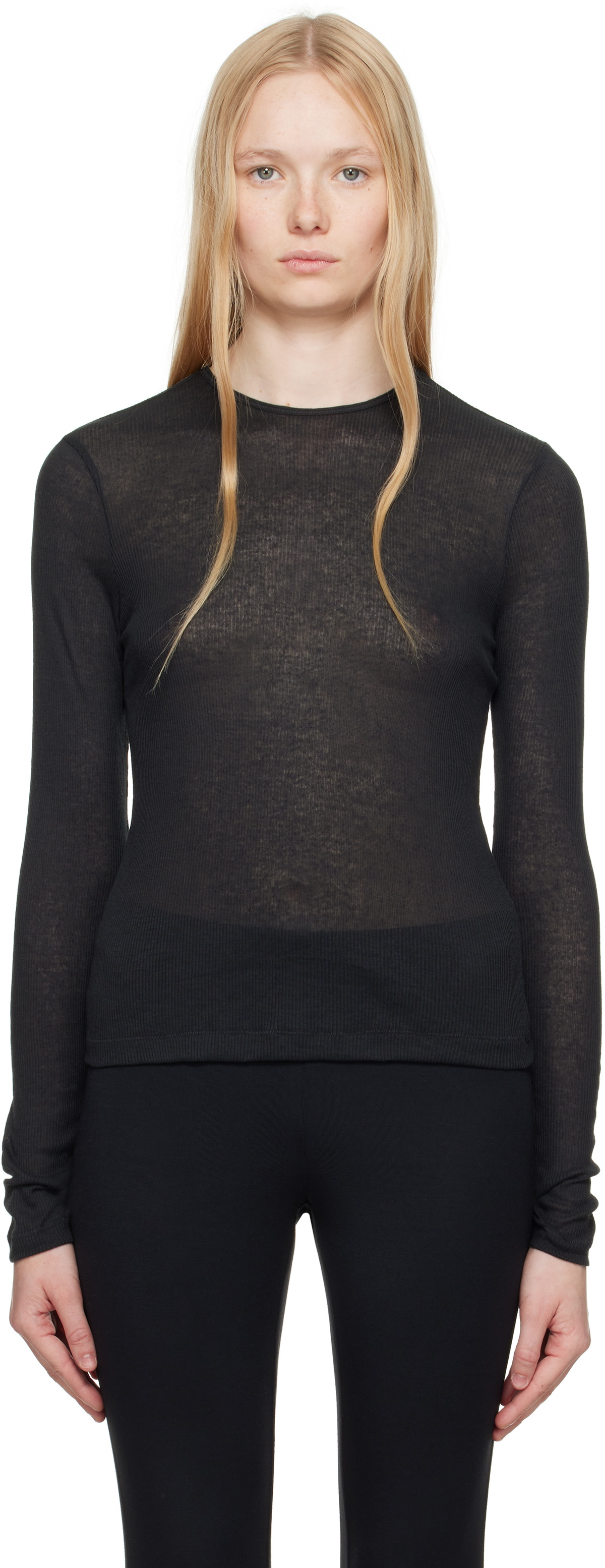 SKIMS Black Disco Long Sleeve Bodysuit SKIMS