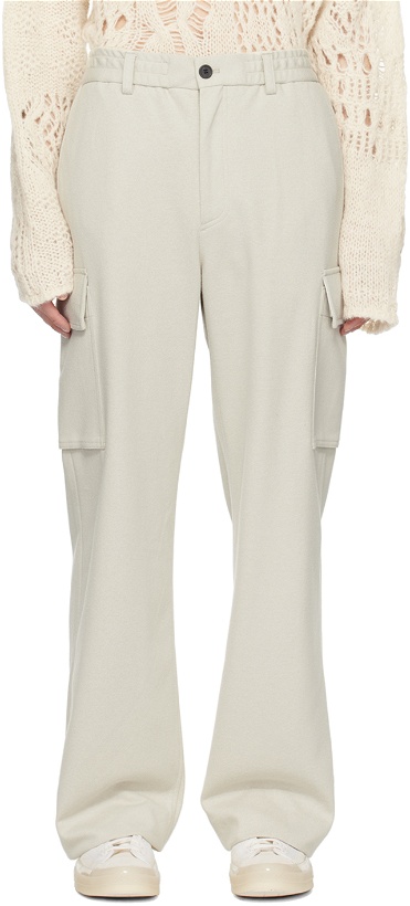 Photo: Solid Homme Beige Terry Cargo Pants
