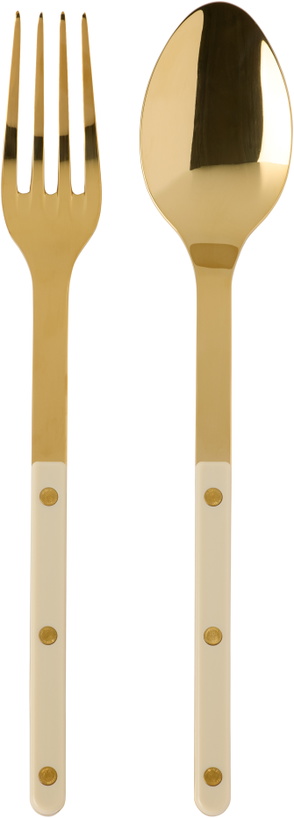 Photo: Sabre Gold & Beige Bistrot Solid Serving Set