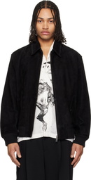 Hugo Black Extra-Slim-Fit Soft Suede Jacket