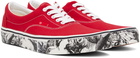 UNDERCOVER Red Printed Sneakers