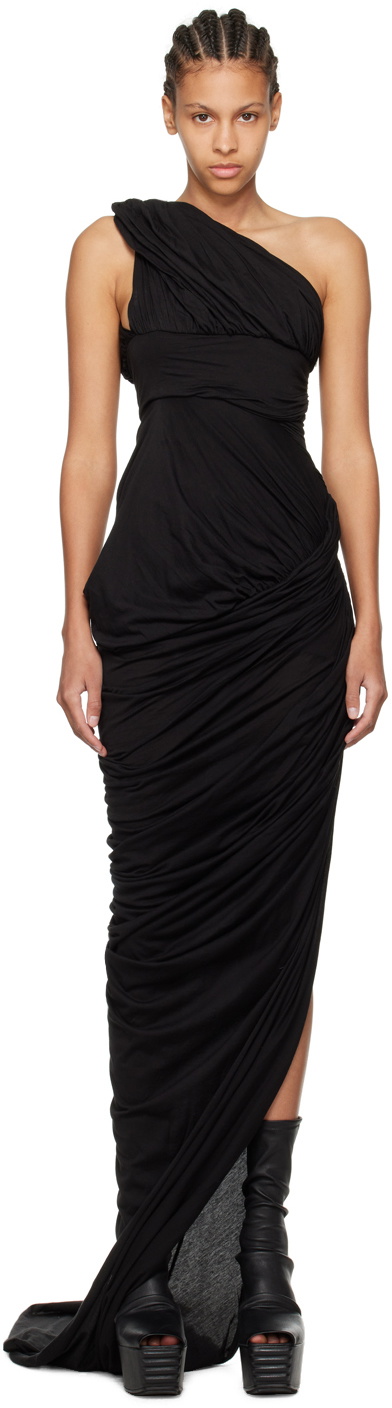 【関税＆送料込み】Rick Owens 'Lido' Black Long Dress With Rick Owens Black Lido Maxi Dress Rick Owens
