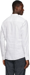 Hugo White Linen Elvorini Shirt