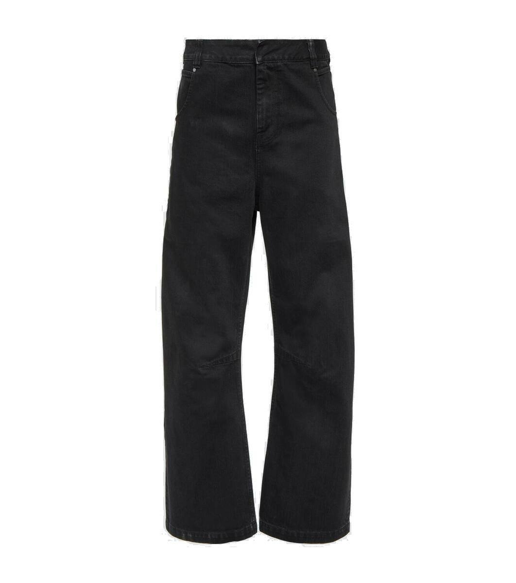 Entire Studios: Black Heavy Denim Cargo Pants