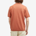 Norse Projects Men's Rhys Knitted T-Shirt in Red Clay