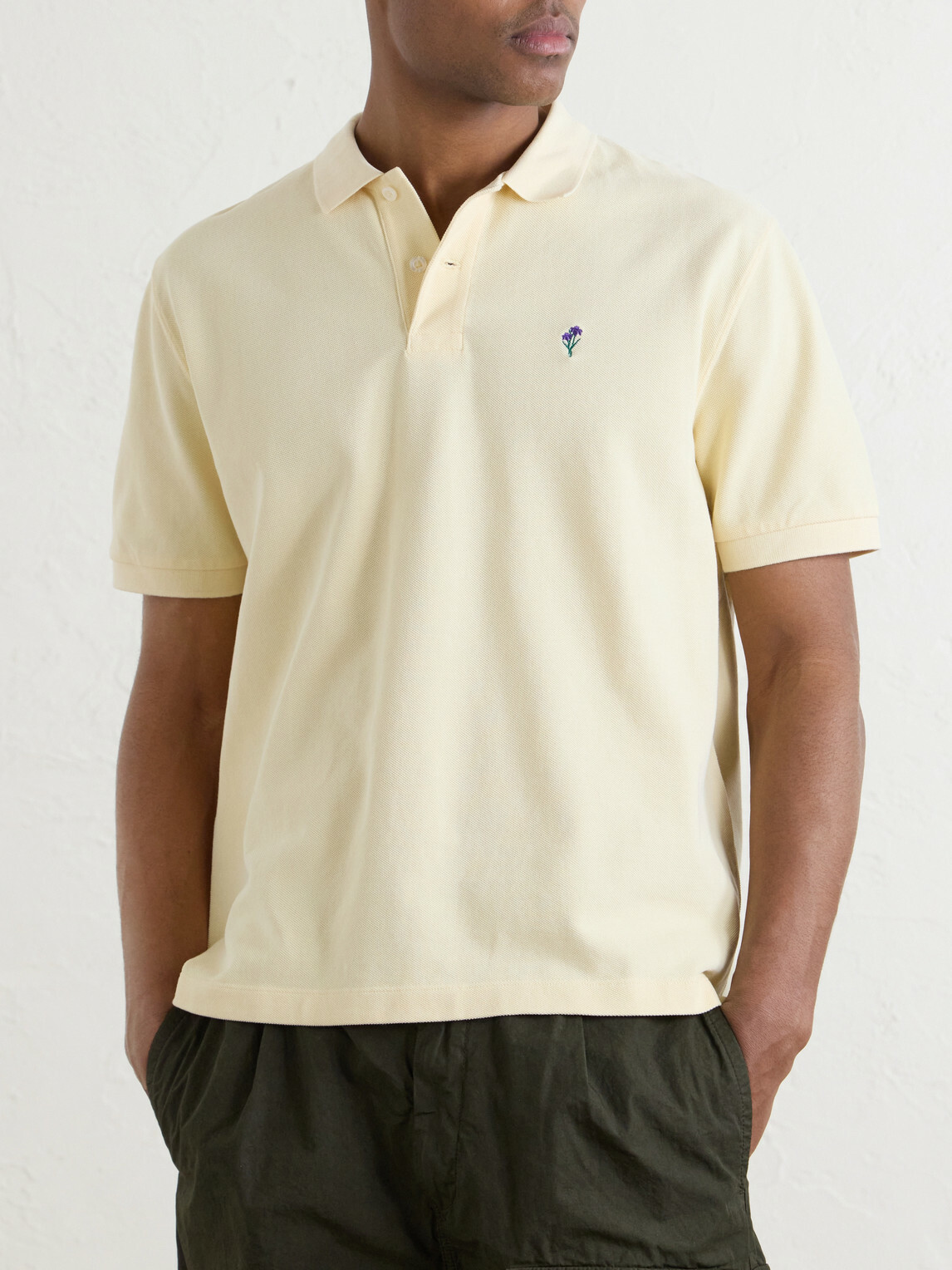 Noah - Logo-Embroidered Cotton-Piqué Polo Shirt - Yellow
