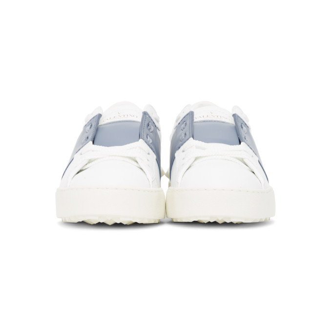 Valentino White and Blue Valentino Garavani Rockstud Open
