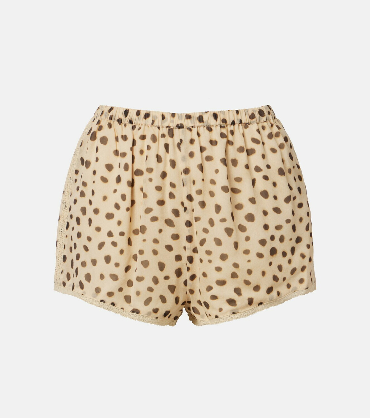 Posse Priscilla leopard-print silk shorts