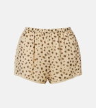 Posse Priscilla leopard-print silk shorts