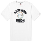 Men's AAPE Foil Camo Union T-Shirt in White
