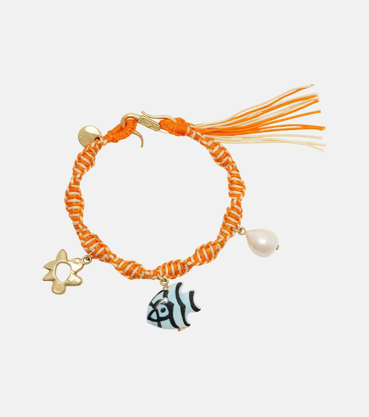 Alémais Calypso macramé charm bracelet
