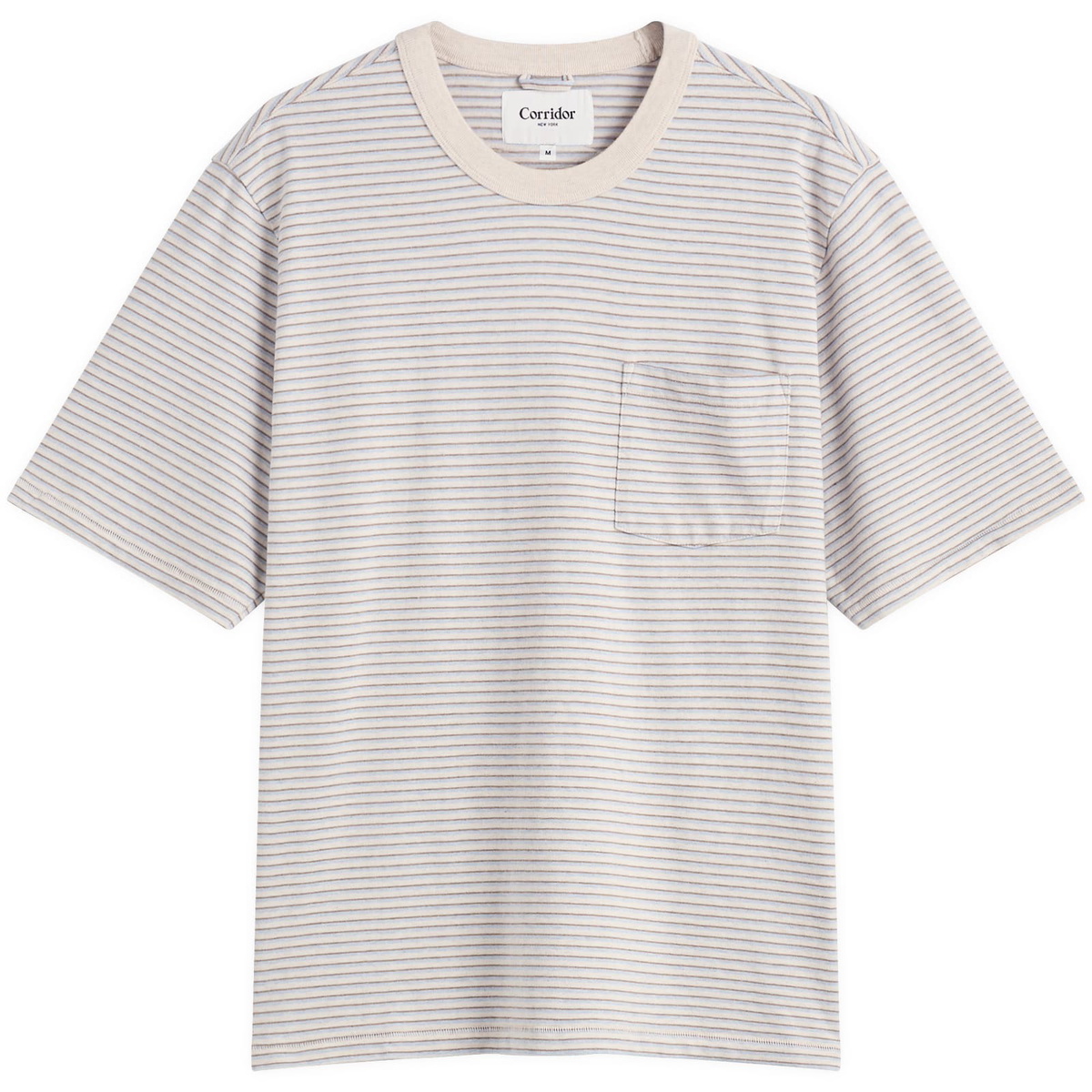 Corridor Men's Stripe T-Shirt in Light Blue