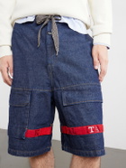KAPITAL - Nouvelle Shuttle Straight-Leg Denim Shorts - Blue