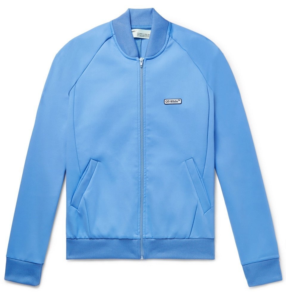 Off-White - Stretch-Knit Track Jacket - Men - Light blue Off-White