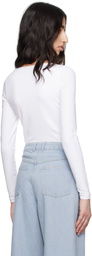 REMAIN Birger Christensen White Long Sleeve Jersey Top