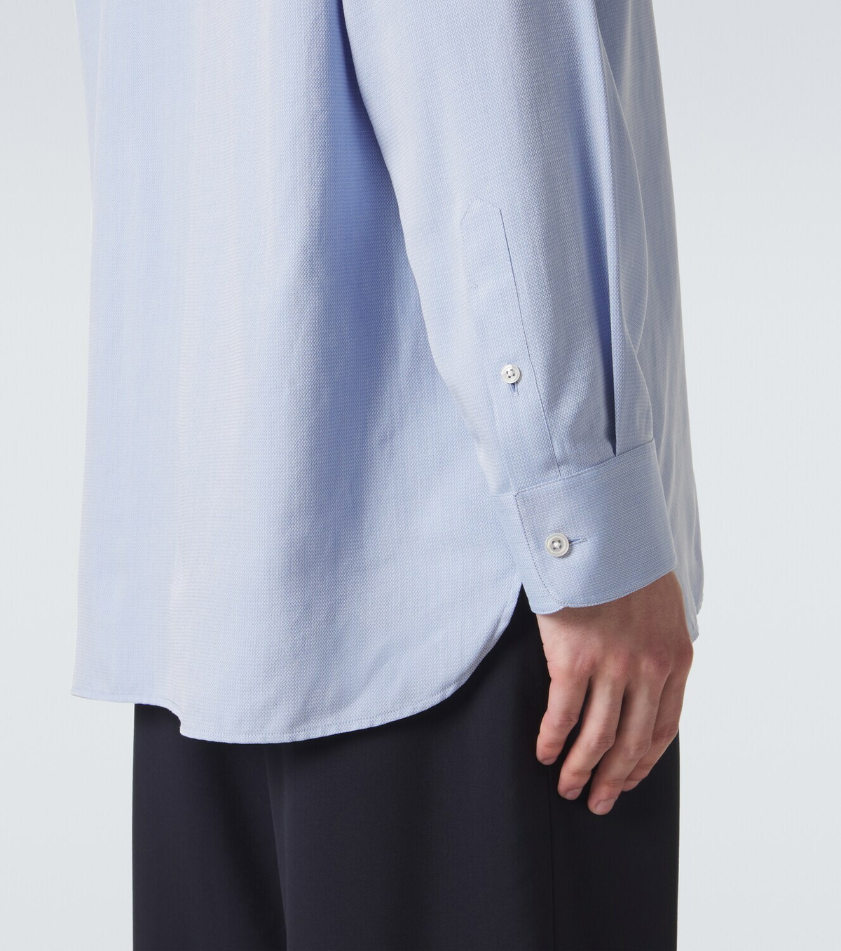 The Row Paxon silk poplin jacquard shirt