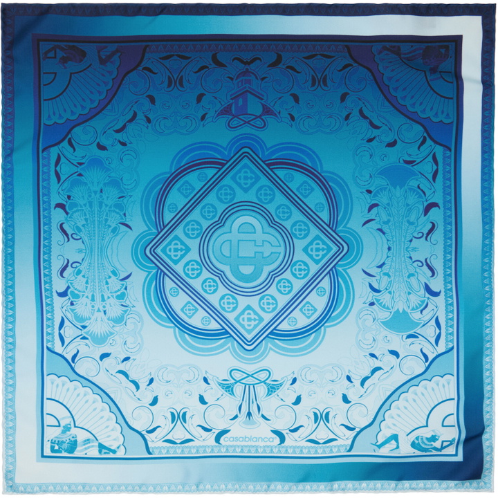Photo: Casablanca Blue Gradient Rug Medium Silk Scarf