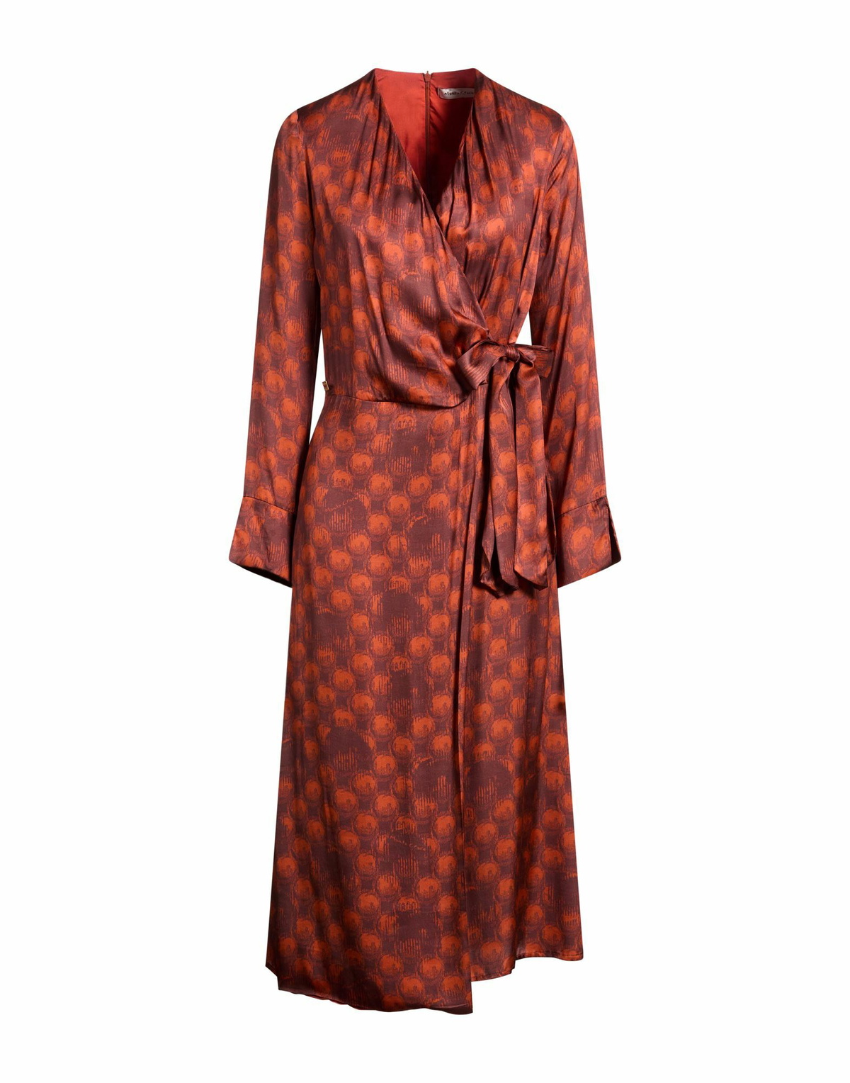 Manila Grace Womens Midi dress Rust