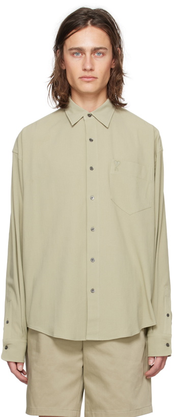 Photo: AMI Paris Green Ami De Cœur Boxy Shirt