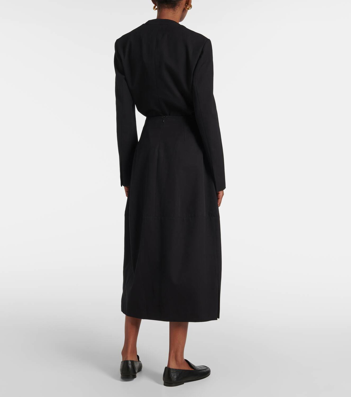 Fforme Skye cotton and wool midi skirt
