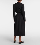 Fforme Skye cotton and wool midi skirt