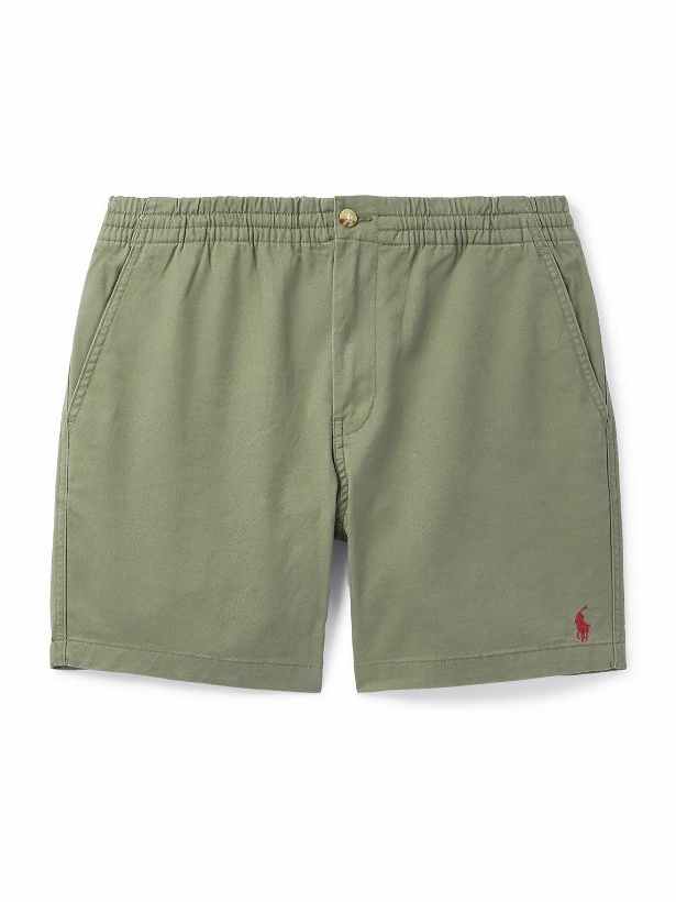 Photo: Polo Ralph Lauren - Straight-Leg Logo-Embroidered Stretch-Cotton Twill Shorts - Green