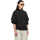 sacai Black Cotton Jersey T-shirt
